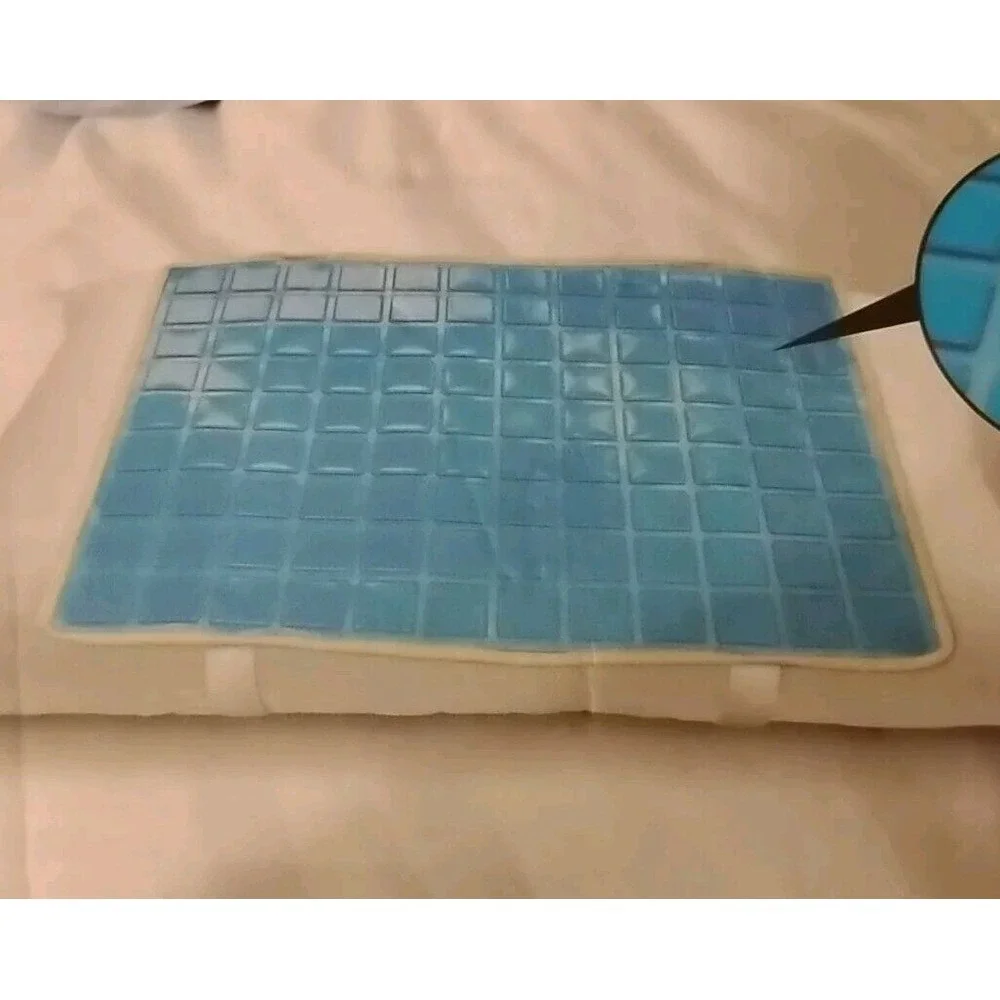 Vista Crest Cooling Gel Pad Blue, squares, for pillow‎ etc rate HTF NIB